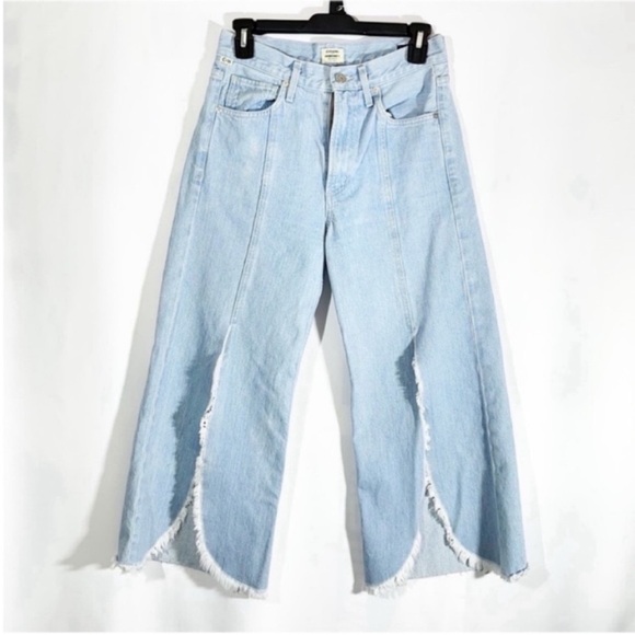 Citizens Of Humanity Tulip Flare Light Blue Cropped Jeans Size 25 - Picture 1 of 12